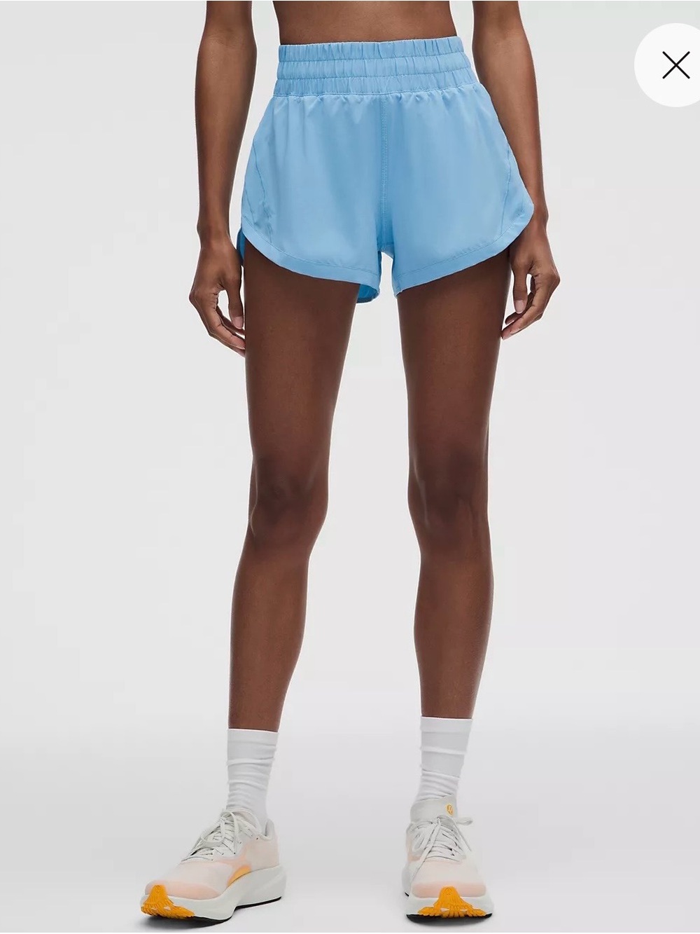Lululemon High-Rise Short Women's Size 8 Dreamy Blue 3” Lined Shorts zip pocket